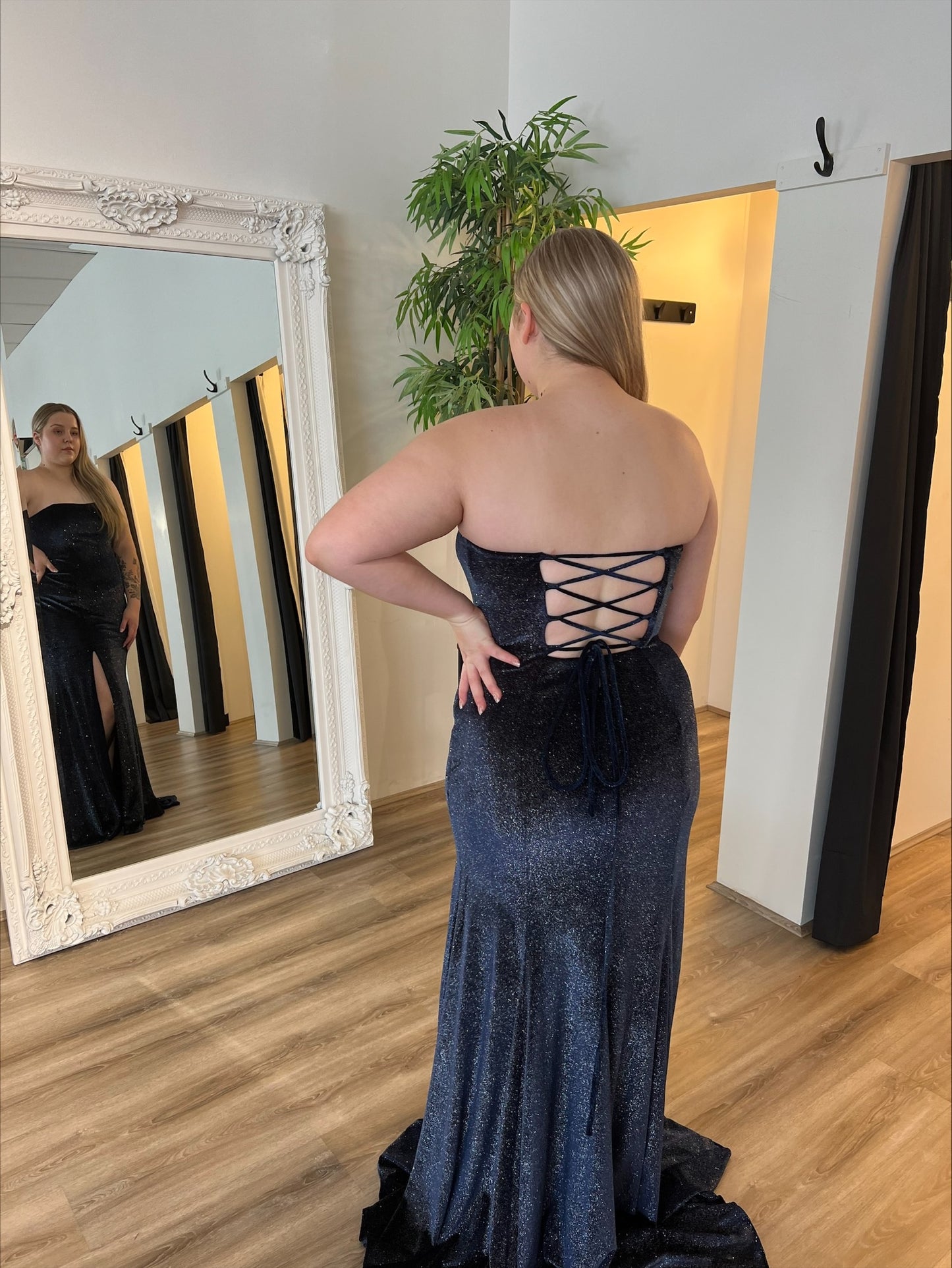 Emma Gown Navy Sparkle