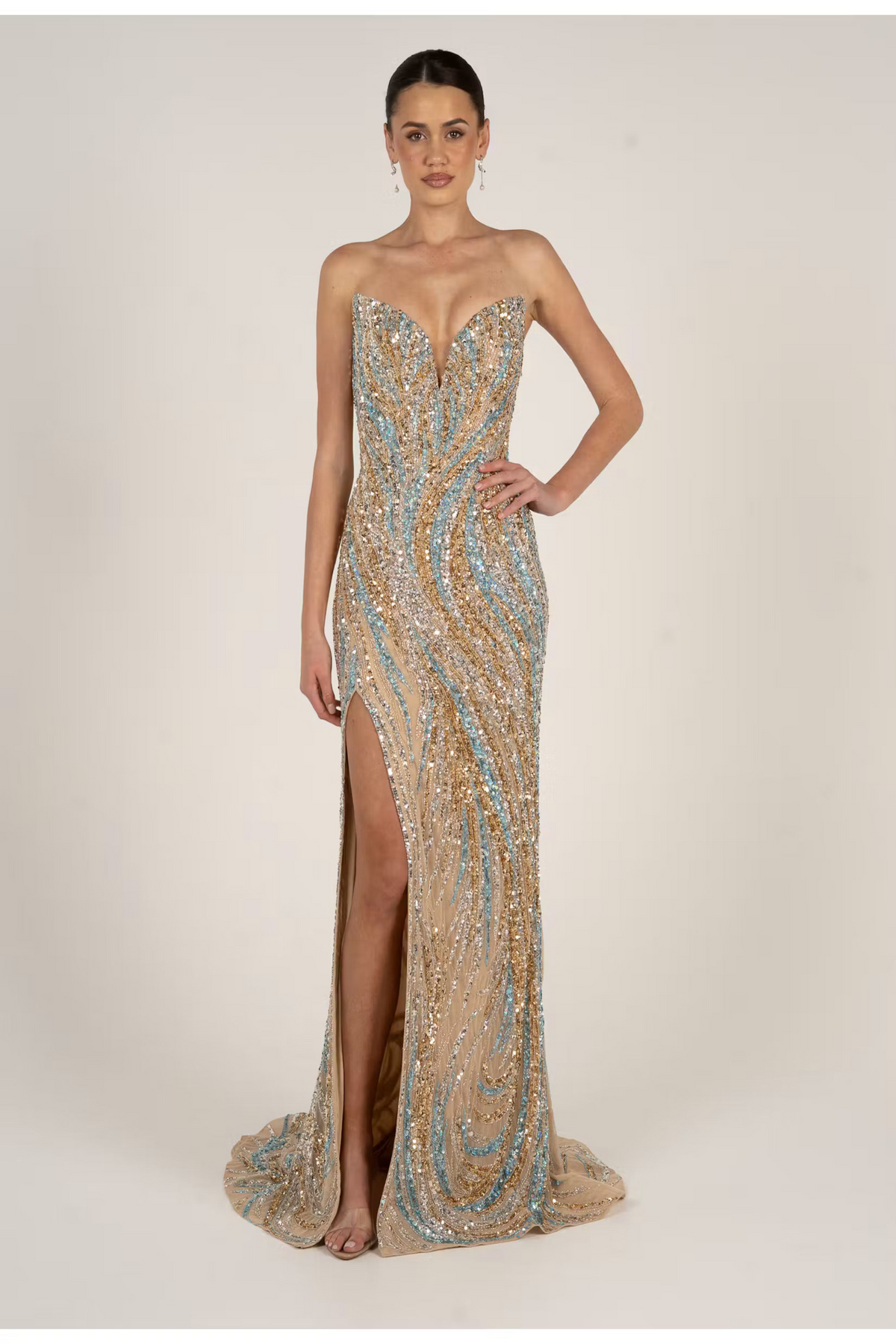 Katarina Gown Blue Gold