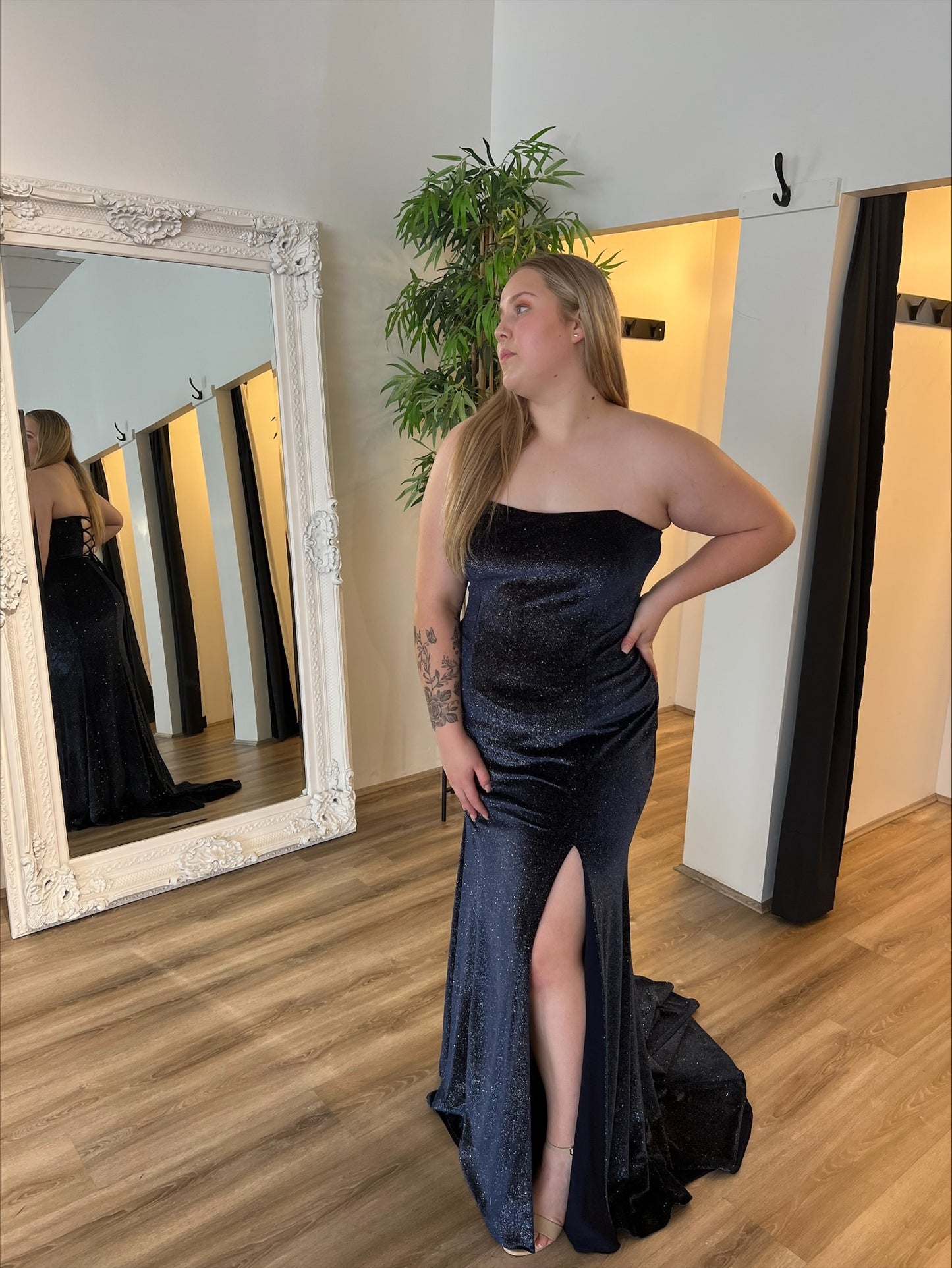 Emma Gown Navy Sparkle