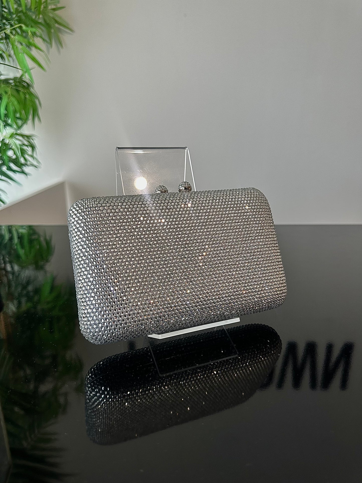 Clutch Rhinestone Silver