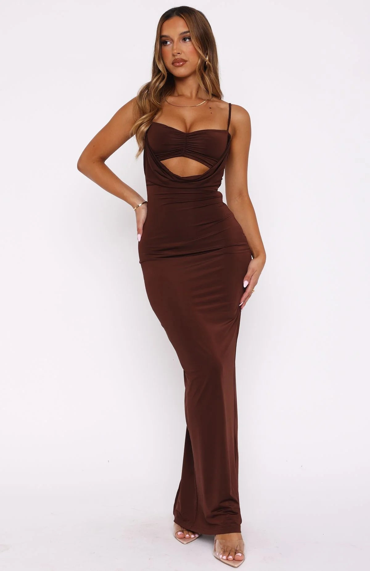 Hit The City Dress Brown