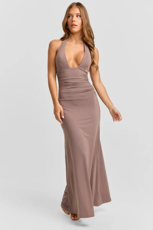 Ivy Maxi Dress Mushroom xs