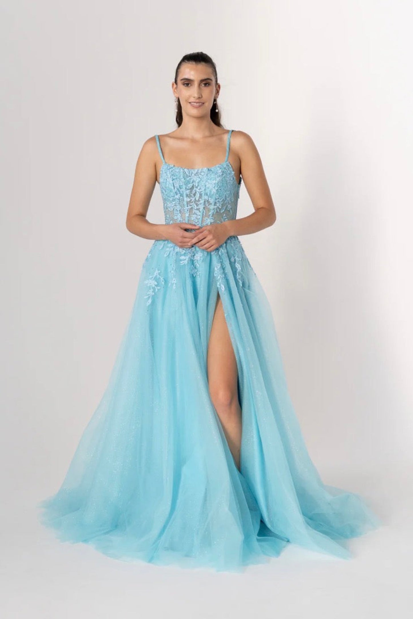 Delina Gown Aqua