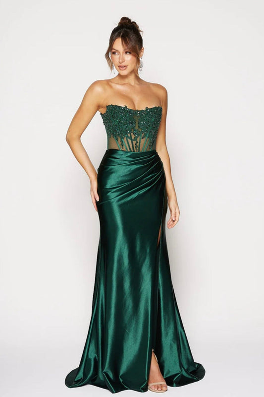 Ondine Gown Emerald Green