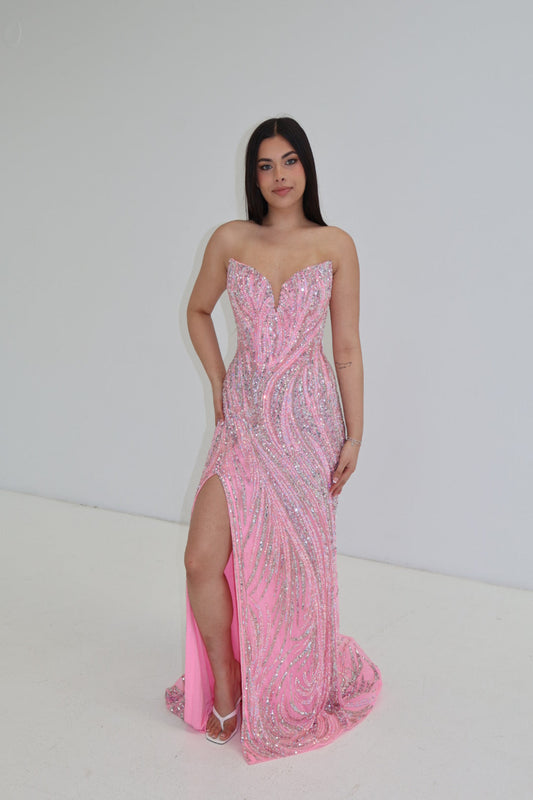 Katarina Gown Pink Silver