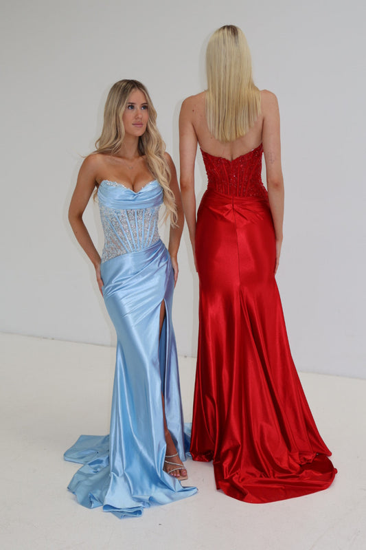 Keira Gown Pale Blue