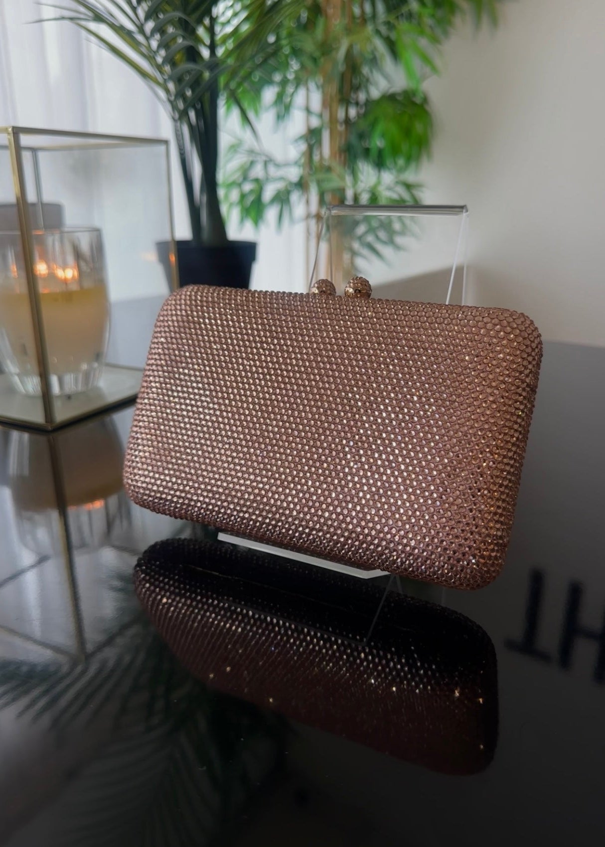 Clutch Rhinestone Rose Gold