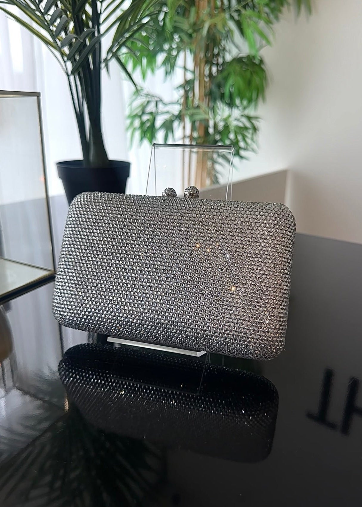 Clutch Rhinestone Silver