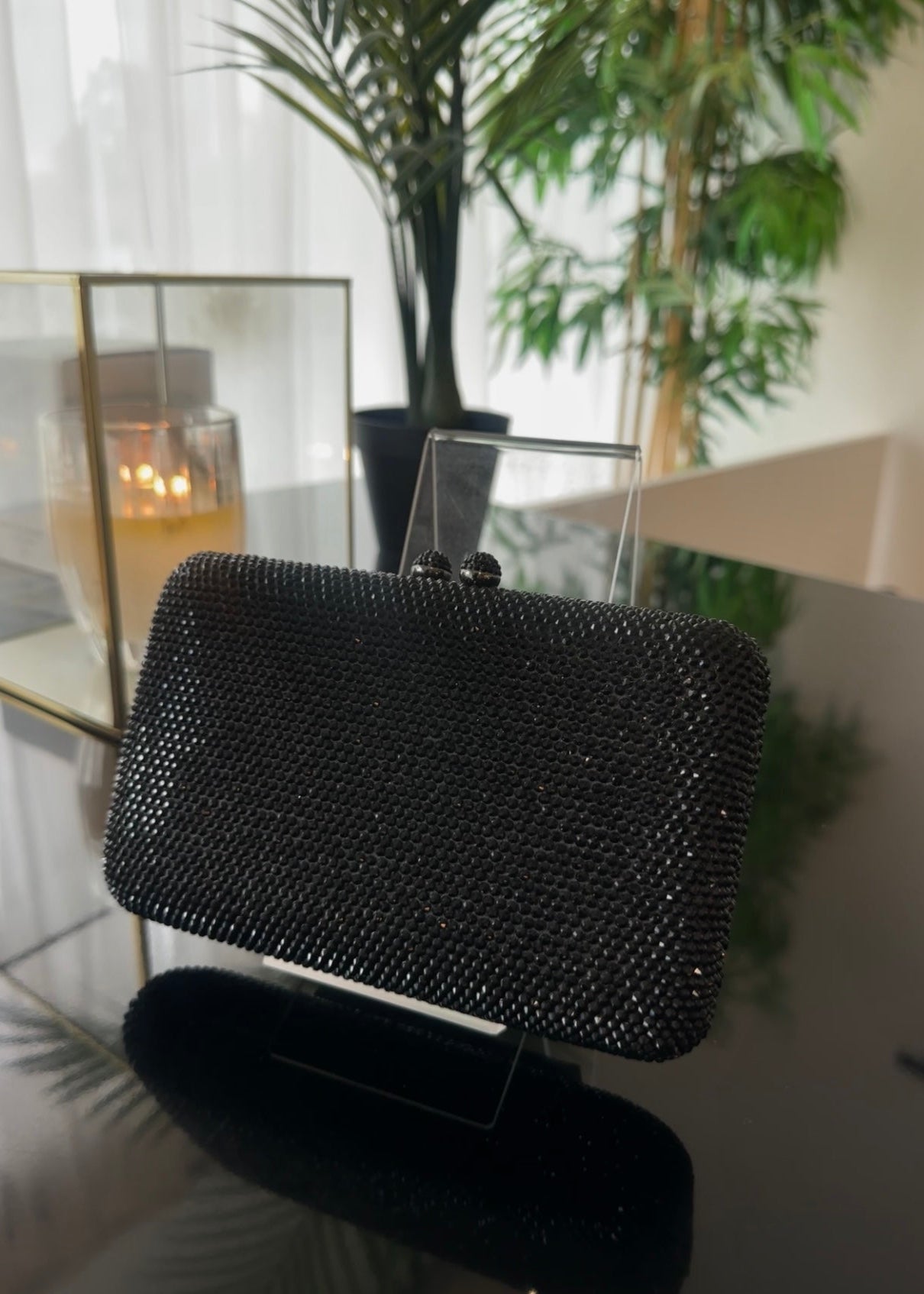 Clutch Rhinestone Black