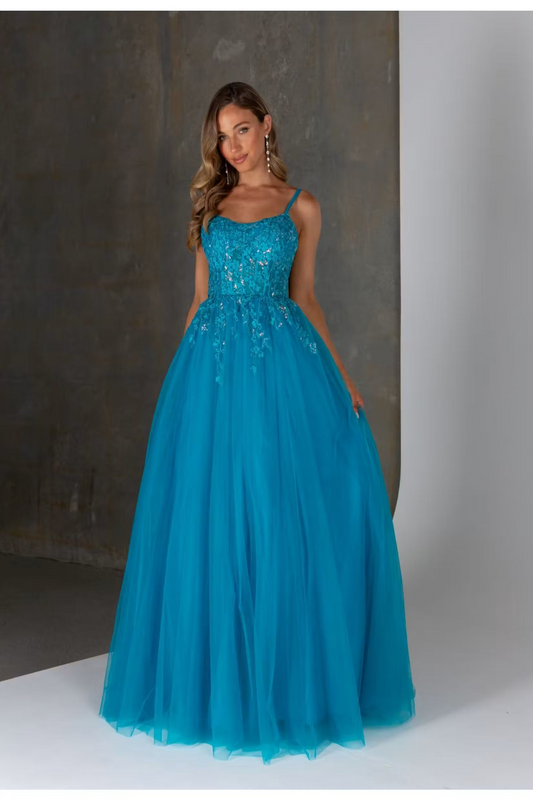 Nelle Gown Aqua