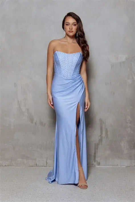 Fleurette Gown Pale Blue