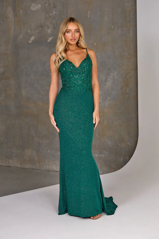 Joselyn Gown Emerald Green